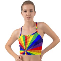 Rainbow Pattern Mini Tank Bikini Top