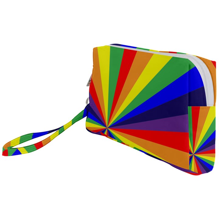 Rainbow Pattern Wristlet Pouch Bag (Small)