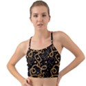 GOLDEN CHAIN PRINT Mini Tank Bikini Top View1