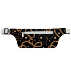 Golden Chain Print Active Waist Bag