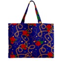 BLUE GOLDEN CHAIN ROSE PATTERN Zipper Mini Tote Bag View1