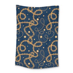 Golden Chain Pattern Small Tapestry by designsbymallika