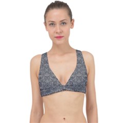 Modern Fancy Nature Collage Pattern Classic Banded Bikini Top