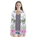 pink tulips Drape Collar Cardigan View1