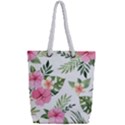 pink tulips Full Print Rope Handle Tote (Small) View2