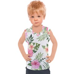 Pink Tulips Kids  Sport Tank Top