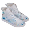 blue floral print Women s Hi-Top Skate Sneakers View3