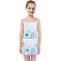 blue floral print Kids  Summer Sun Dress View1