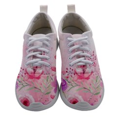 Pink Floral Print Women Athletic Shoes