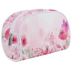 Pink Floral Print Makeup Case (medium)