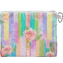 stripes floral print Canvas Cosmetic Bag (XXXL) View2