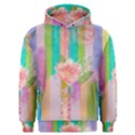 stripes floral print Men s Overhead Hoodie View1