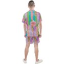 stripes floral print Men s Mesh Tee and Shorts Set View2