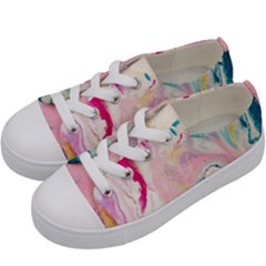 Marble Print Kids  Low Top Canvas Sneakers by designsbymallika