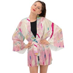 Marble Print Long Sleeve Kimono