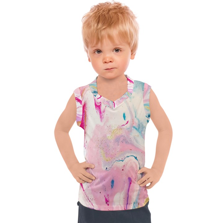 marble print Kids  Sport Tank Top