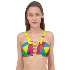 Abstract Print Cage Up Bikini Top by designsbymallika