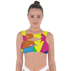 Abstract Print Bandaged Up Bikini Top