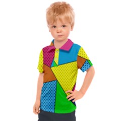 Abstract Print Kids  Polo Tee