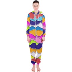 Bubble Liquid Print Hooded Jumpsuit (ladies)  by designsbymallika