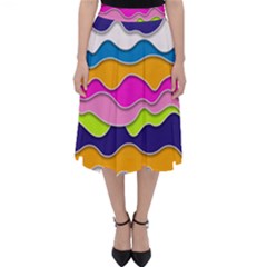 Bubble Liquid Print Classic Midi Skirt by designsbymallika