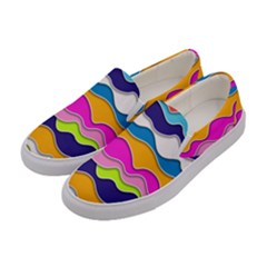 Bubble Liquid Print Women s Canvas Slip Ons by designsbymallika