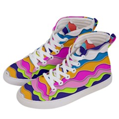 Bubble Liquid Print Men s Hi-top Skate Sneakers by designsbymallika