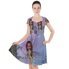 Cute Ittle Fairy With Ladybug Cap Sleeve Midi Dress by FantasyWorld7