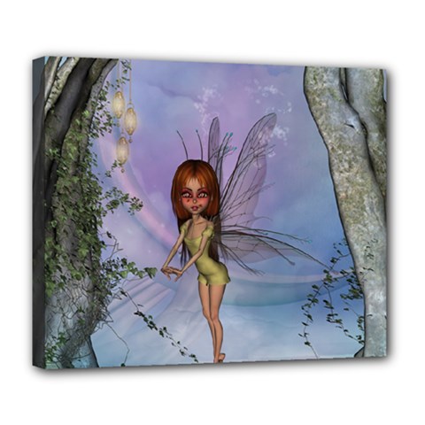 Cute Ittle Fairy With Ladybug Deluxe Canvas 24  X 20  (stretched) by FantasyWorld7