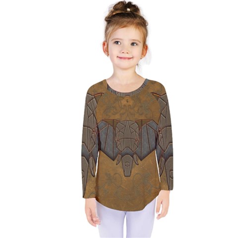 Wonderful Elephant Kids  Long Sleeve Tee by FantasyWorld7