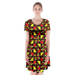 Rby 88 Short Sleeve V-neck Flare Dress by ArtworkByPatrick