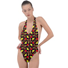 Rby 88 Backless Halter One Piece Swimsuit