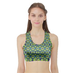 45 Sports Bra With Border by ArtworkByPatrick