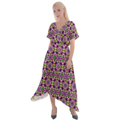 180 Cross Front Sharkbite Hem Maxi Dress by ArtworkByPatrick