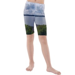 Lake Wallenpaupack Kids  Mid Length Swim Shorts by canvasngiftshop