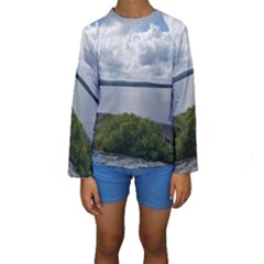 Lake Wallenpaupack Kids  Long Sleeve Swimwear by canvasngiftshop