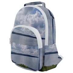 Lake Wallenpaupack Rounded Multi Pocket Backpack by canvasngiftshop