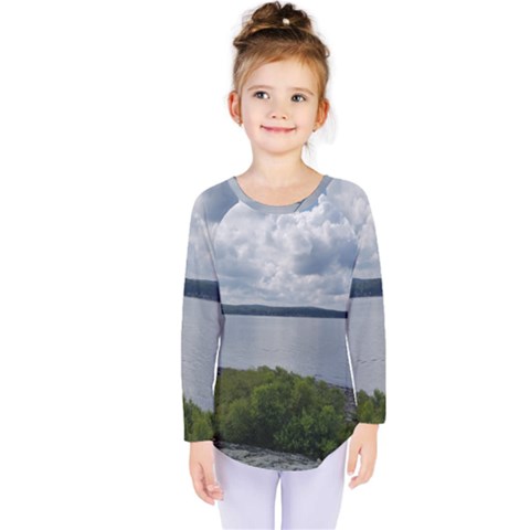 Lake Wallenpaupack Kids  Long Sleeve Tee by canvasngiftshop