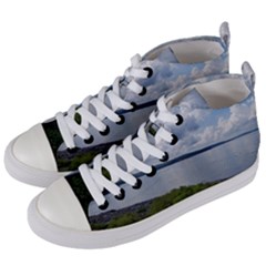 Lake Wallenpaupack Women s Mid-top Canvas Sneakers by canvasngiftshop