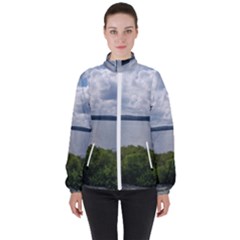 Lake Wallenpaupack Women s High Neck Windbreaker by canvasngiftshop