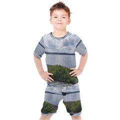 Lake Wallenpaupack Kids  Tee And Shorts Set by canvasngiftshop