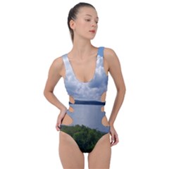 Lake Wallenpaupack Side Cut Out Swimsuit by canvasngiftshop