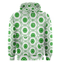 White Green Shapes Men s Pullover Hoodie