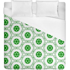 White Green Shapes Duvet Cover (king Size) by Mariart