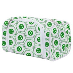 White Green Shapes Toiletries Pouch