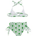 White Green Shapes Kids  Classic Bikini Set View2