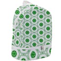 White Green Shapes Zip Bottom Backpack View2