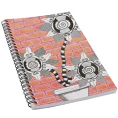 Brick Wall Flower Pot 5 5  X 8 5  Notebook by okhismakingart