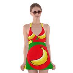 Banana Republic Flags Yellow Red Halter Dress Swimsuit  by HermanTelo