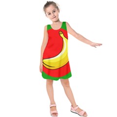 Banana Republic Flags Yellow Red Kids  Sleeveless Dress